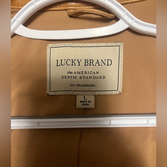Lucky Brand tan leather jacket - Picture 5 of 6